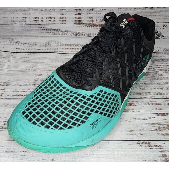 Reebok CF 74 CrossFit Gym Fitness Workout Shoes Black Green Mens 9 Fast Ship - Picture 3 of 12